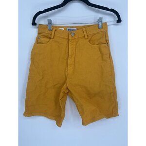 Vintage Mixed Blues‎ High Waisted Mustard Yellow Shorts Size 9